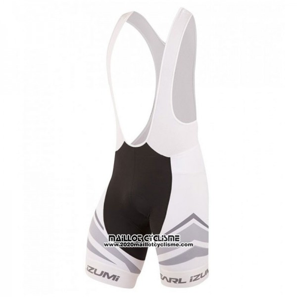 2018 Maillot Ciclismo Pearl Izumi Blanc Gris Manches Courtes et Cuissard
